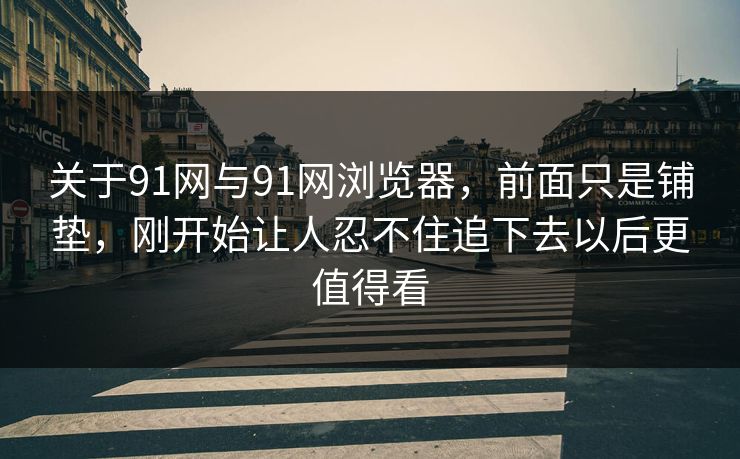 关于91网与91网浏览器，前面只是铺垫，刚开始让人忍不住追下去以后更值得看