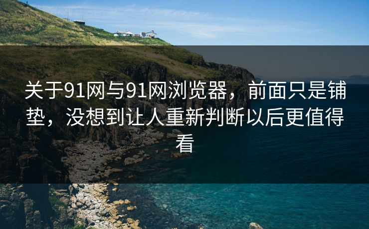 关于91网与91网浏览器，前面只是铺垫，没想到让人重新判断以后更值得看